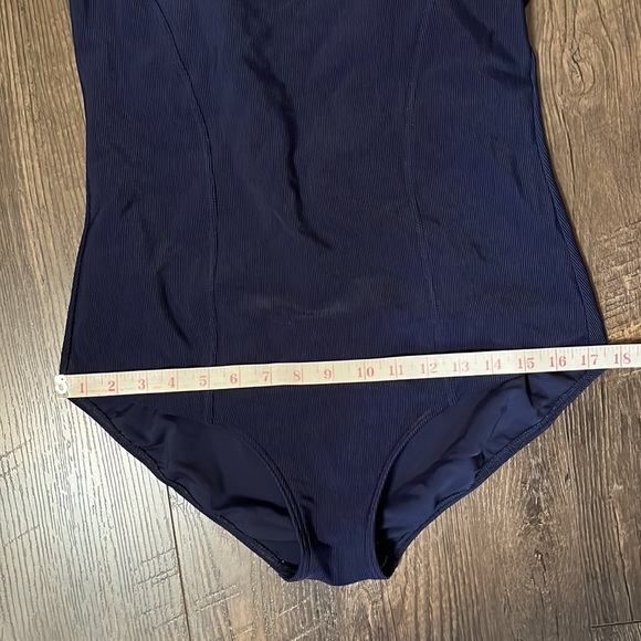 Navy Swimsuit with white trim - Picture 8 of 9